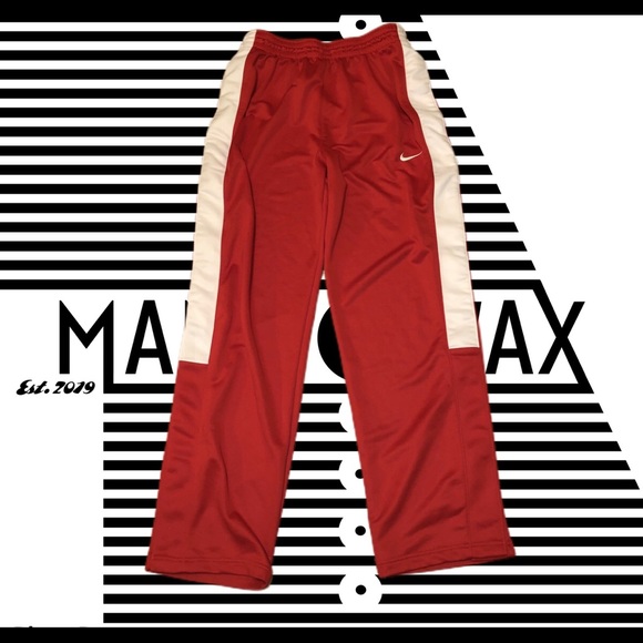 red nike dri fit pants